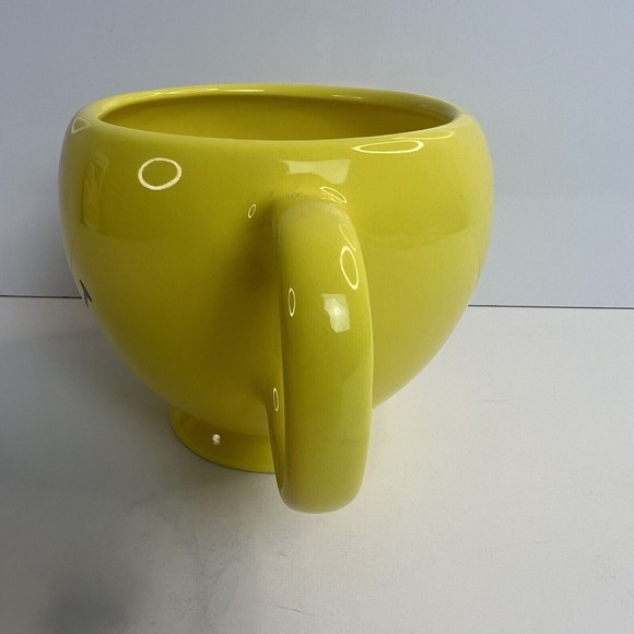 Telaflora Smile Happy Face Yellow Coffee Tea Mug Cup 20 oz Large Ceramic - Picture 2 of 8